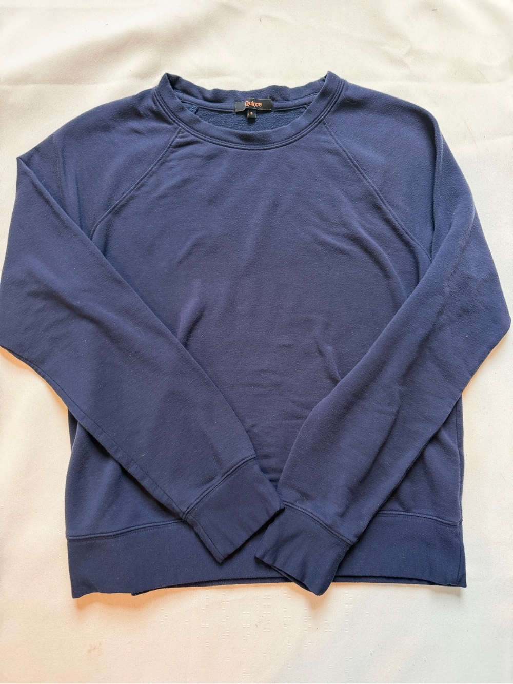 Quince SuperSoft Fleece Crewneck Sweatshirt Navy Size S